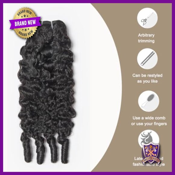12-16 Inch 3C4A Water Wave Human Hair Extensions, Unprocessed Virgin Brazilian main image 5